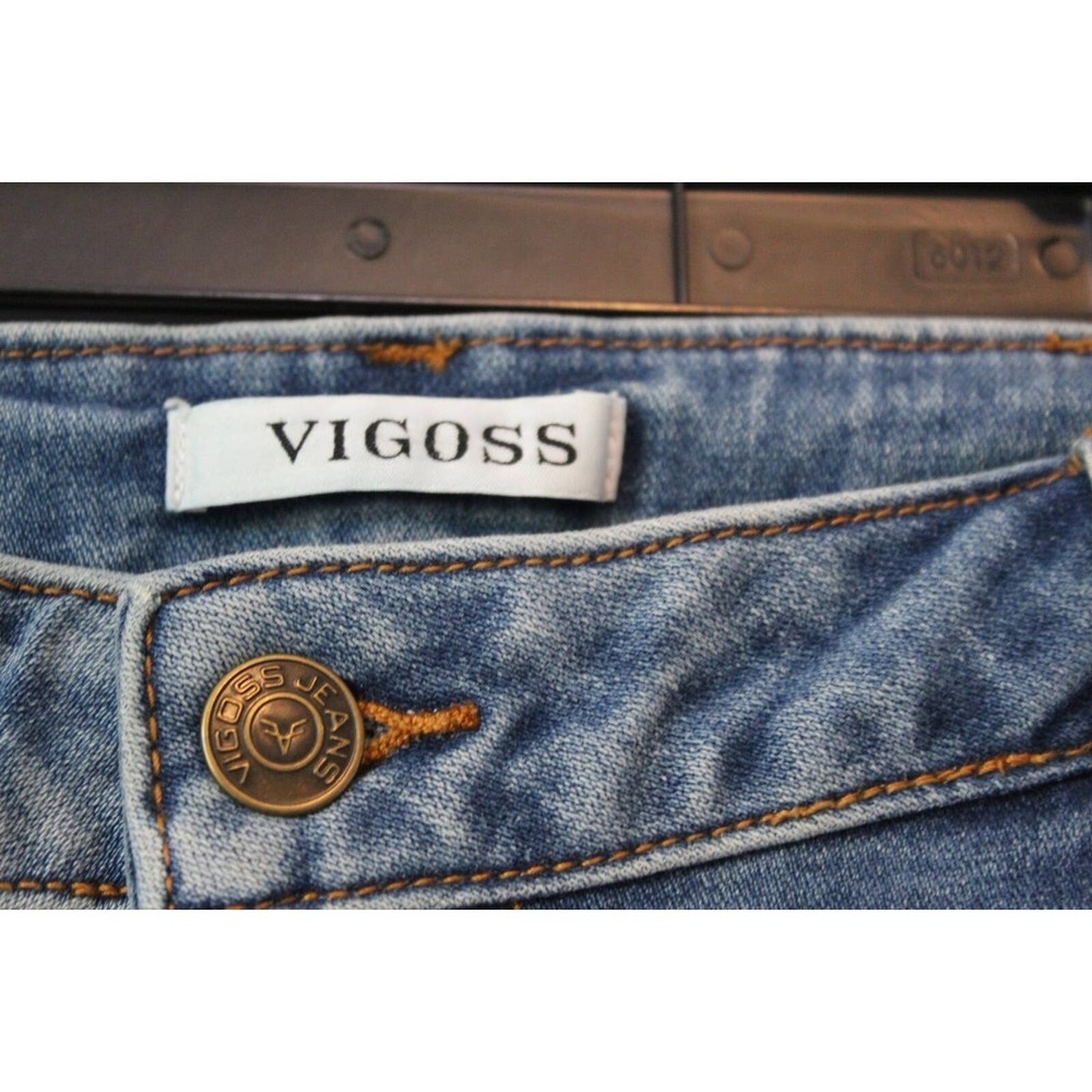 Vigoss Marley Distressed Midrise Cuffed Capri Light Wash Plus Size 22 H14763 - Picture 6 of 14